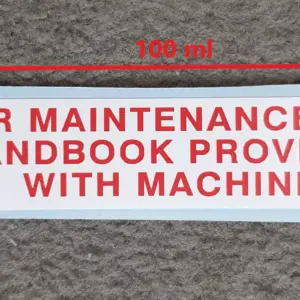 Maintenance Sticker Howard 300350