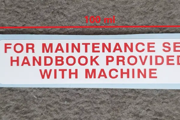 Maintenance Sticker Howard 300350