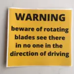 Rear Guard Warning Sticker